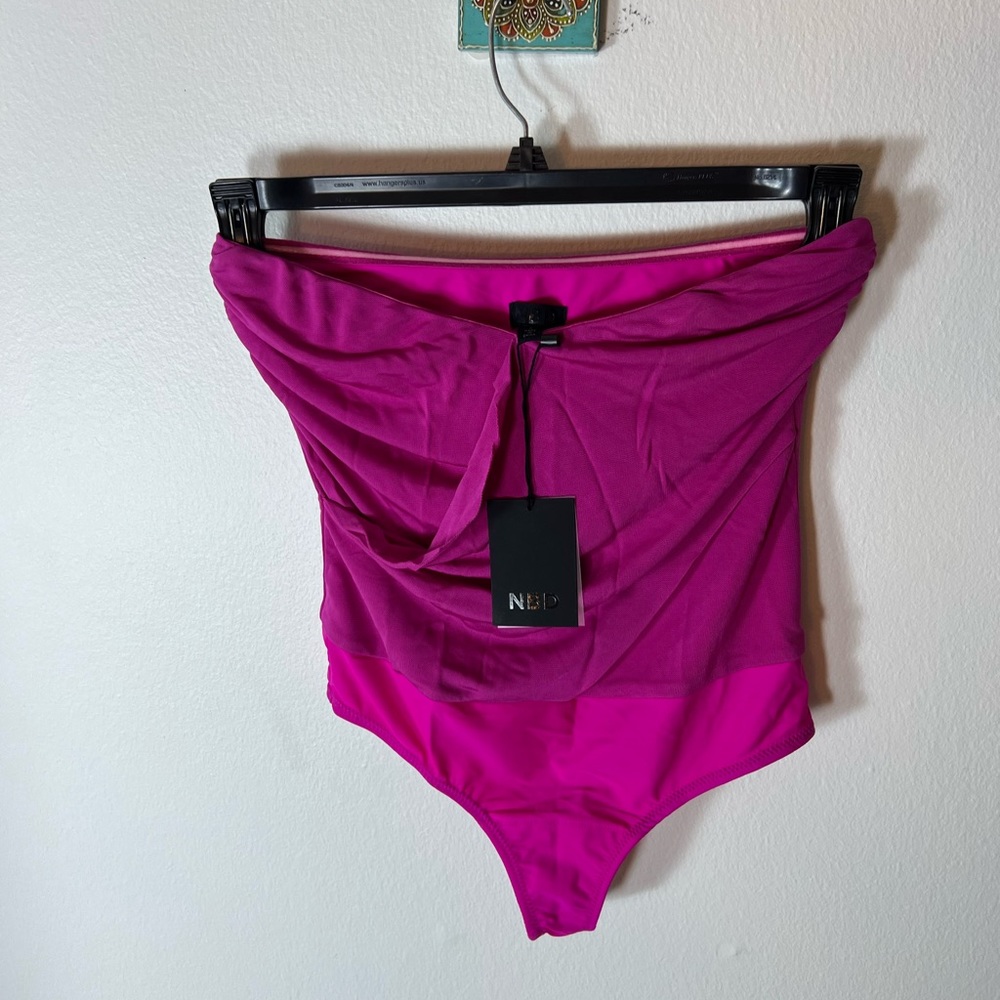 NBD Pink Bodysuit
